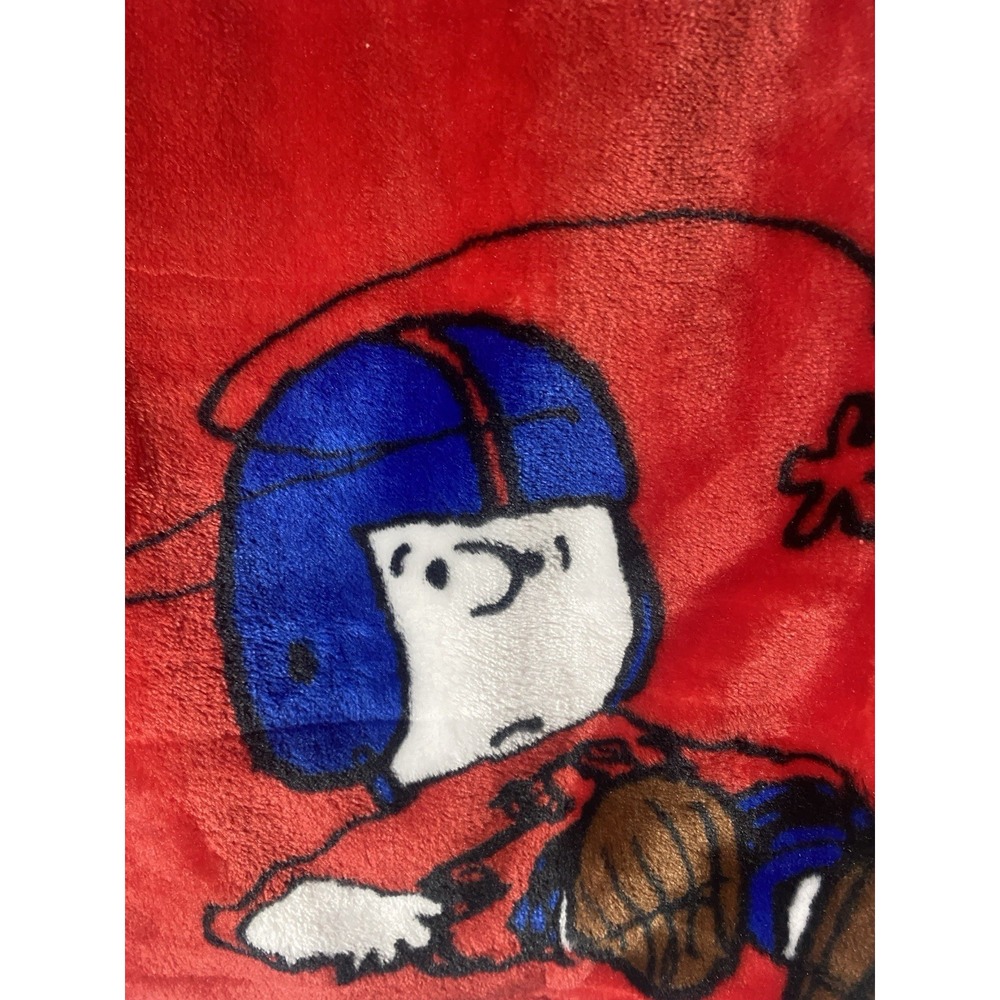 Peanuts NFL Buffalo Bills Snoopy Super Soft Plush Throw Blanket 60x70 Fast Ship - Picture 2 of 6